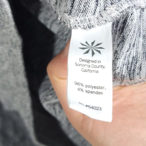 Athleta Women's Gray Blissful Sz M Oversized 3/4 Sleev Poncho Hoodie Sweatshirt - Picture 9 of 9